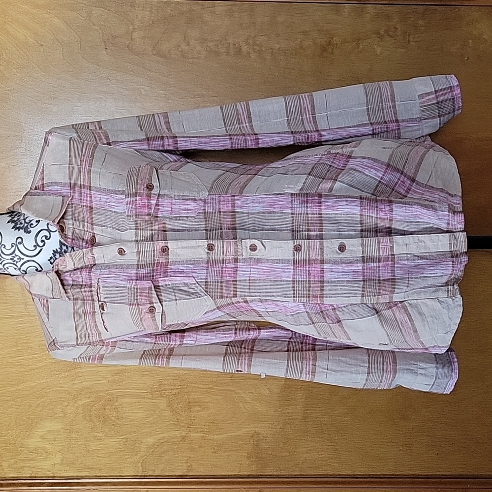 Free People Long Pink Flannel